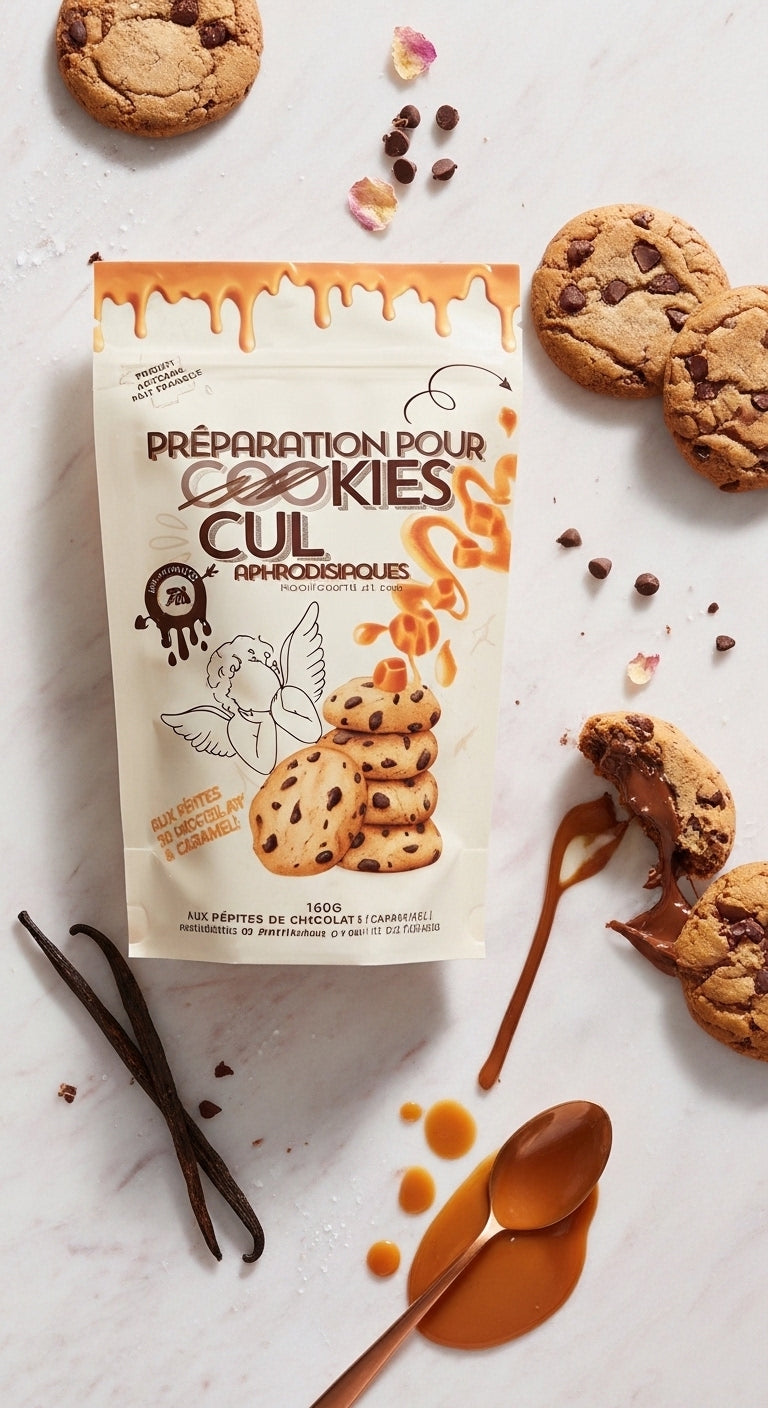 Tablettes de chocolat aphrodisiaque artisanal au maca ginseng et gingembre avec kit cookies aphrodisiaques Les Canailles - Délice à Deux