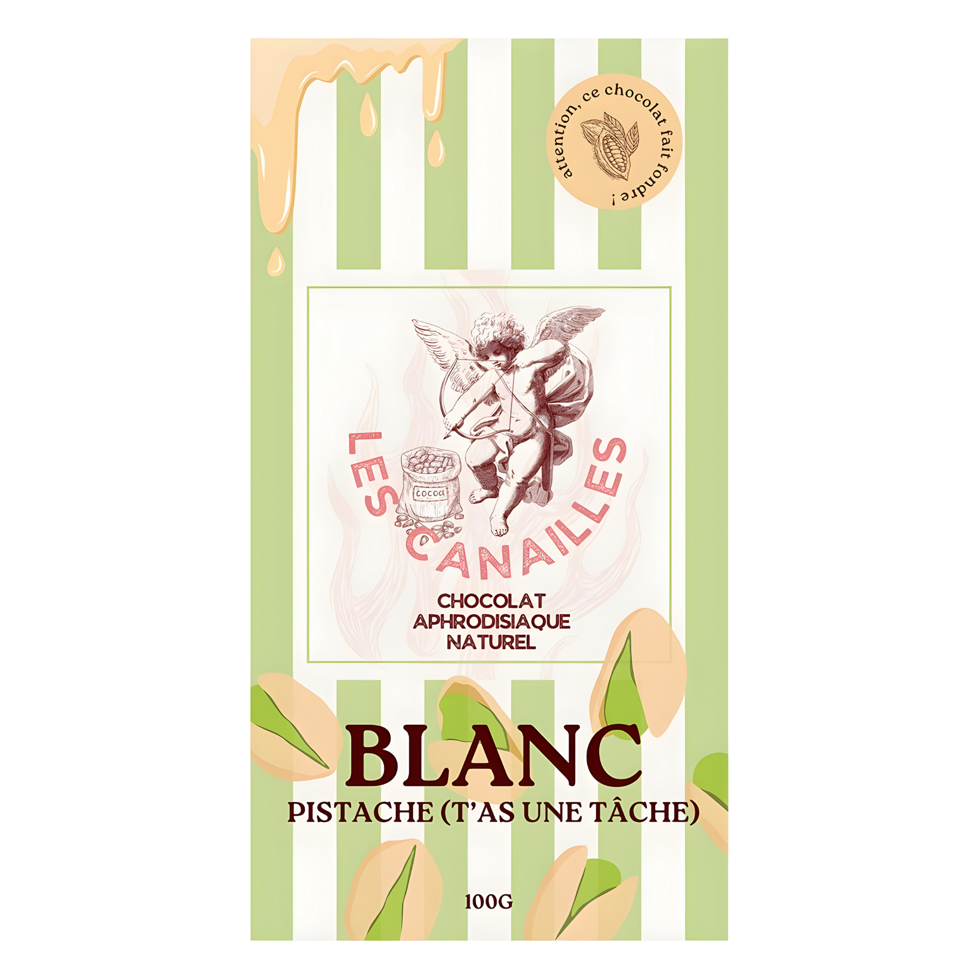 Tablette chocolat blanc pistache - Aphrodisiaque