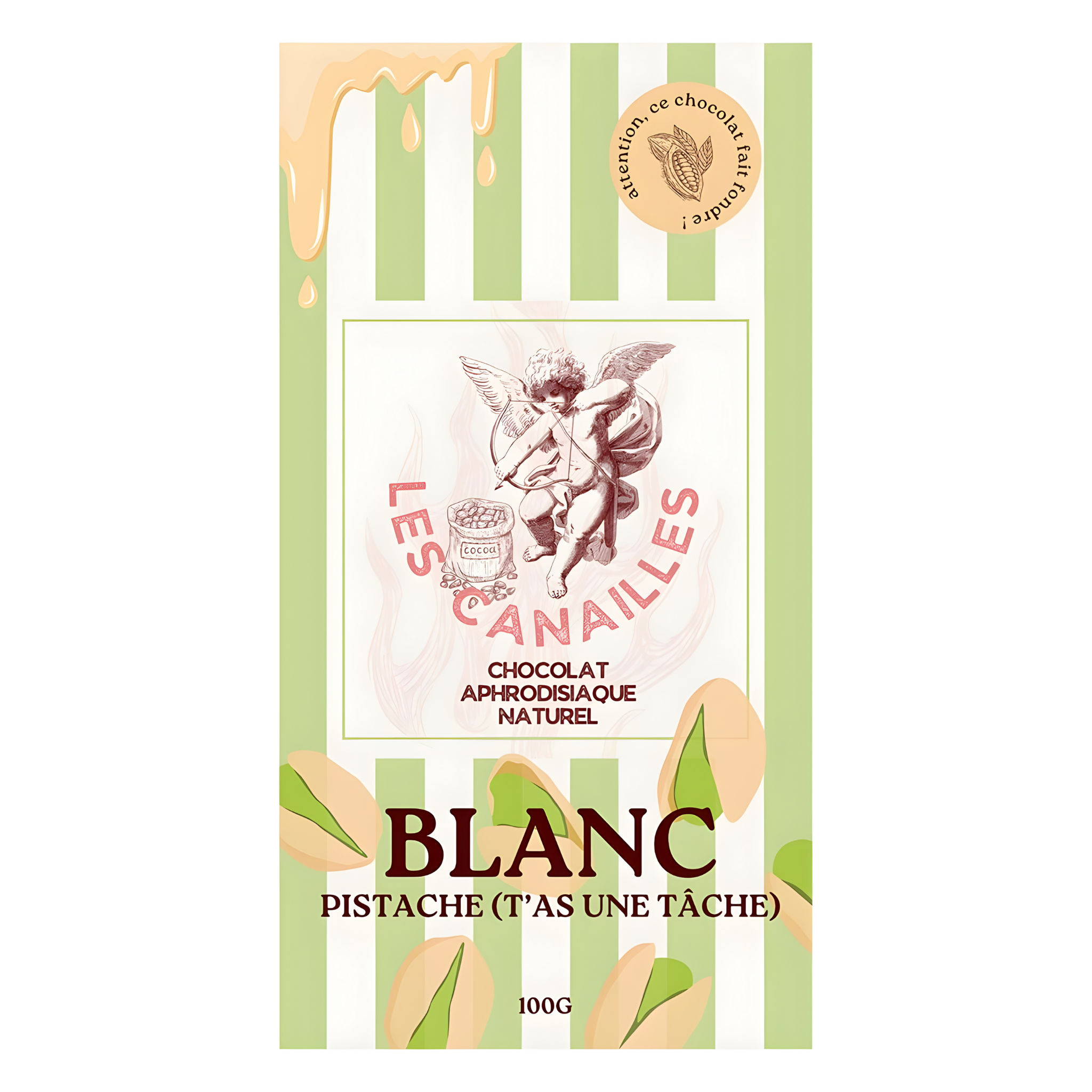 Tablette chocolat blanc pistache - Aphrodisiaque
