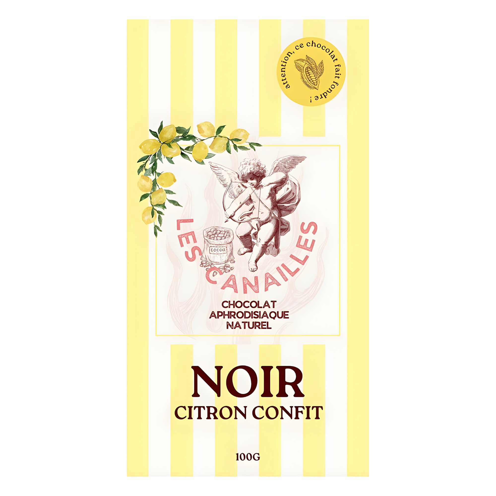 Tablette chocolat noir citron - Aphrodisiaque