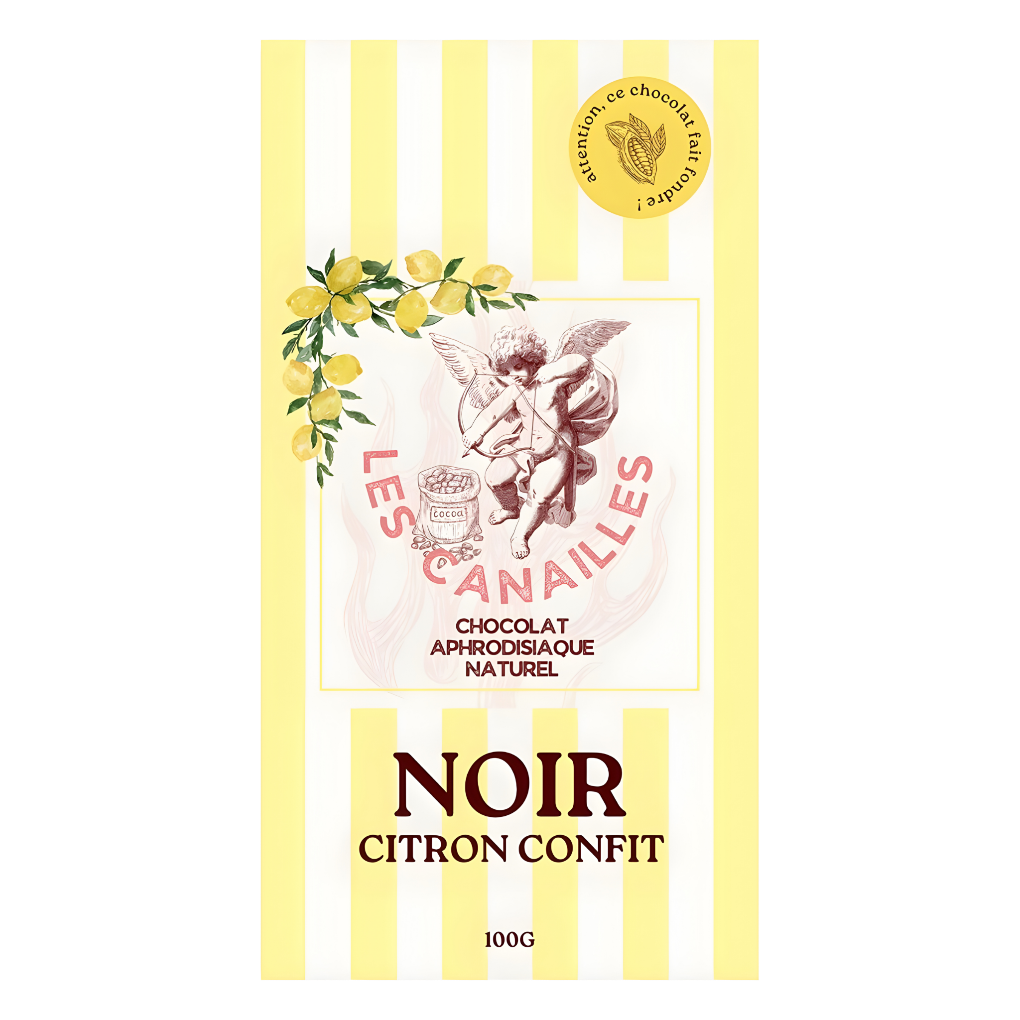 Tablette chocolat noir citron - Aphrodisiaque