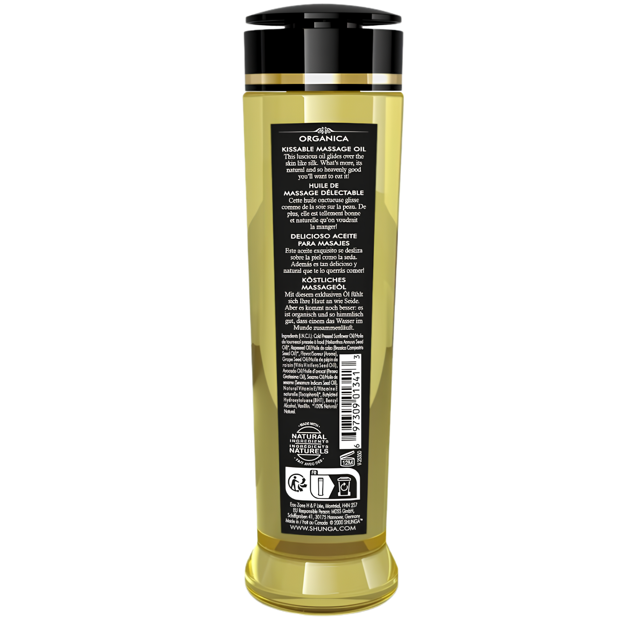 Huile De Massage Bio Shunga - 100% Naturelle
