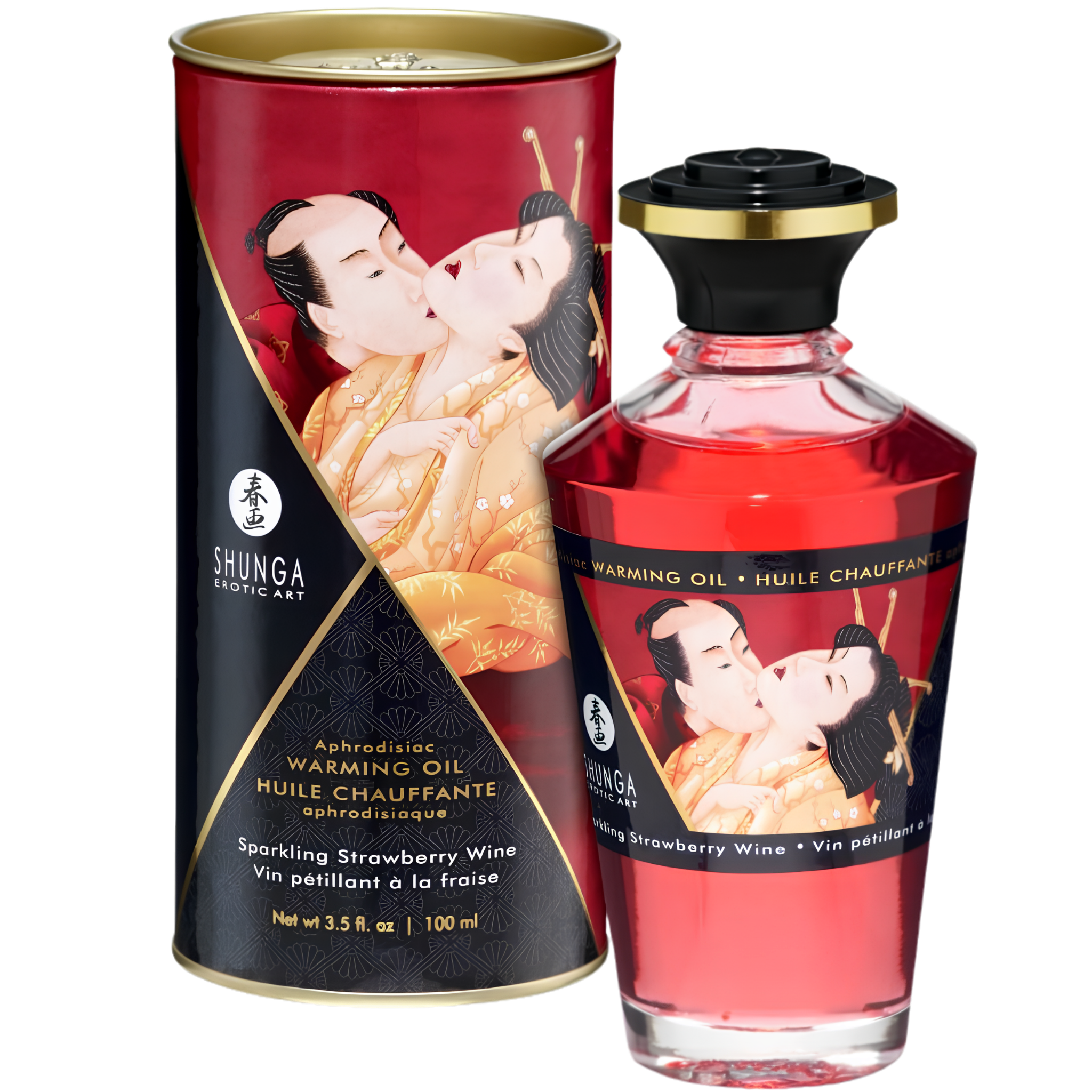 Huile Chauffante Comestible Shunga - Chaud Et Gourmand