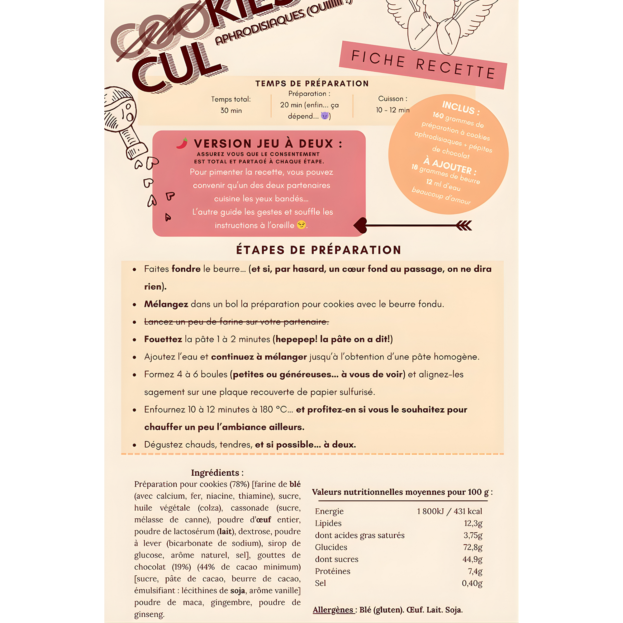 Kit préparation Cookies - Aphrodisiaques